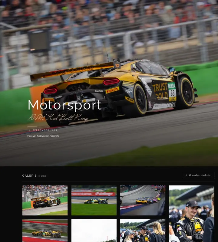 Beispiel einer Motorsport-Galerie in IMAGEvault